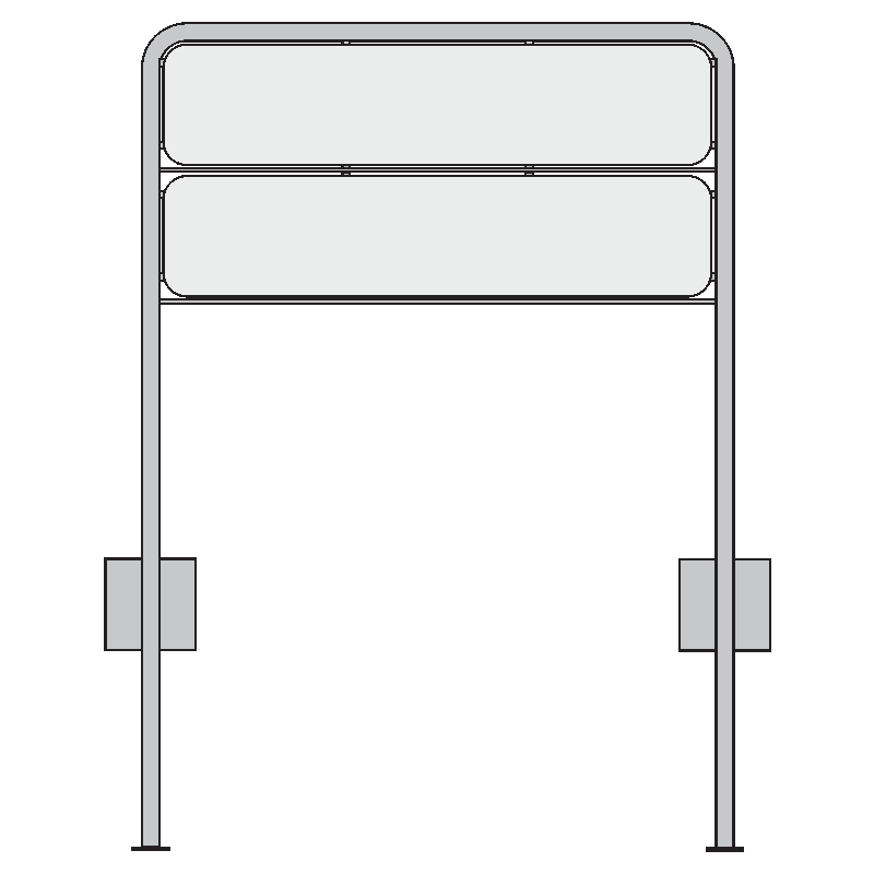 Lav galge til 2 stk. 33 cm pilevejvisere