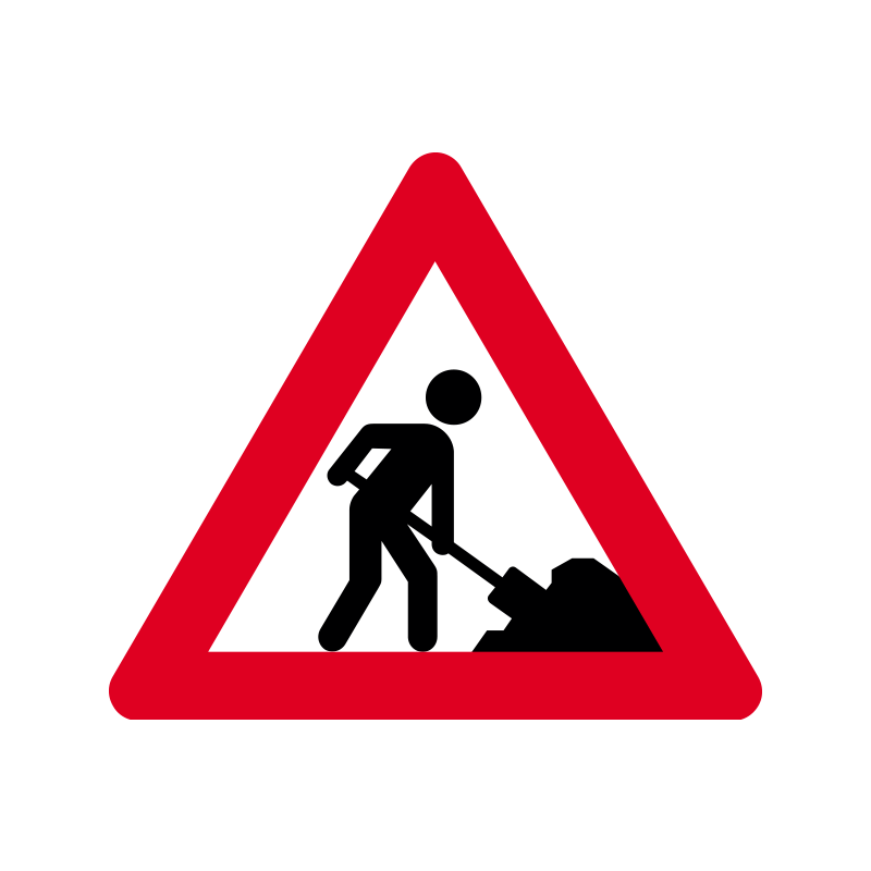 A 39 - Vejarbejde færdselstavle