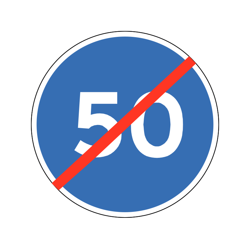 D56 - Ophør af mindste hastighed