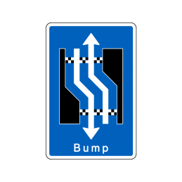 E16.3.14 - Forsætning til venstre med bump med modkørende