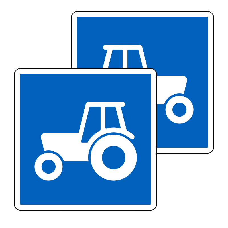E22.3/E22.3 - Anbefalet rute for traktor og motorredskab