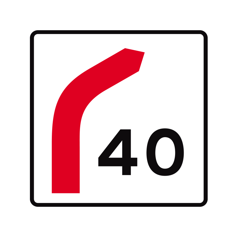E41 - Hastighedsangivelse for frakørsel