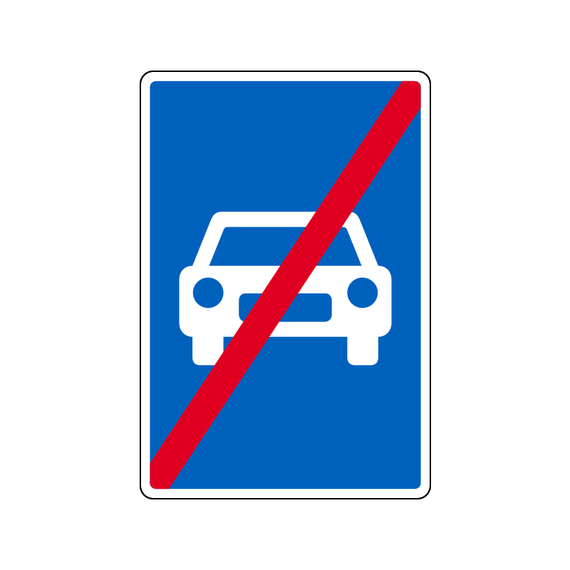 E45 - Motortrafikvej ophører