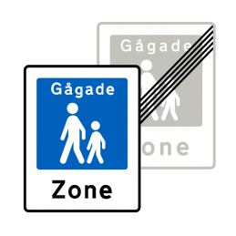E49/E50 - Gågade / Ophør af gågade