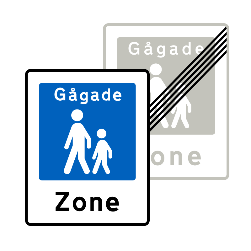 E49/E50 - Gågade / Ophør af gågade