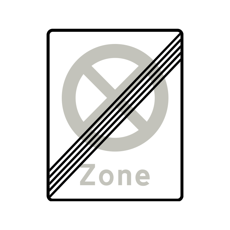 E69.2 - Ophør af Zone med standsning forbudt