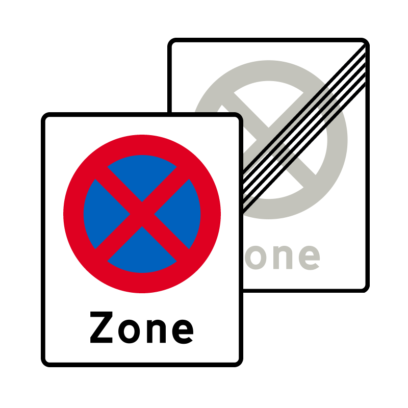 E68.2/E69.2 - Zone med standsning forbudt / Ophør