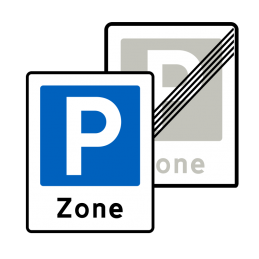 E68.3/E69.3 - Zone med parkering / Ophør