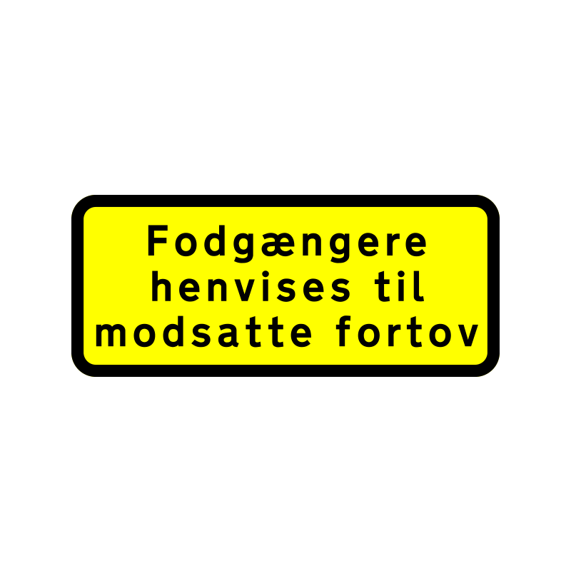 UA 39.3.1 - Fodgængere henvises til modsatte fortov