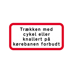 UC 19.1 - Trækken med cykel eller knallert på kørebanen forbudt