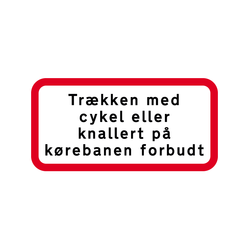 UC 19.1 - Trækken med cykel eller knallert på kørebanen forbudt