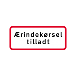 UC 20.2 - Ærindekørsel tilladt
