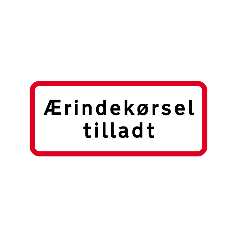 UC 20.2 - Ærindekørsel tilladt