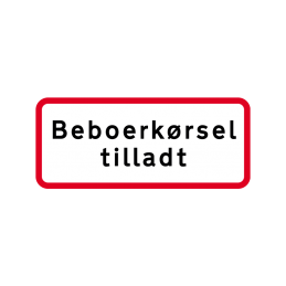 UC 20.6 - Beboerkørsel tilladt
