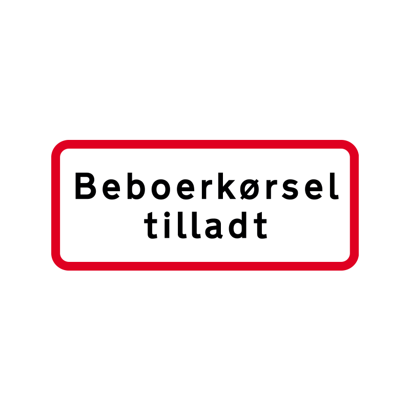 UC 20.6 - Beboerkørsel tilladt