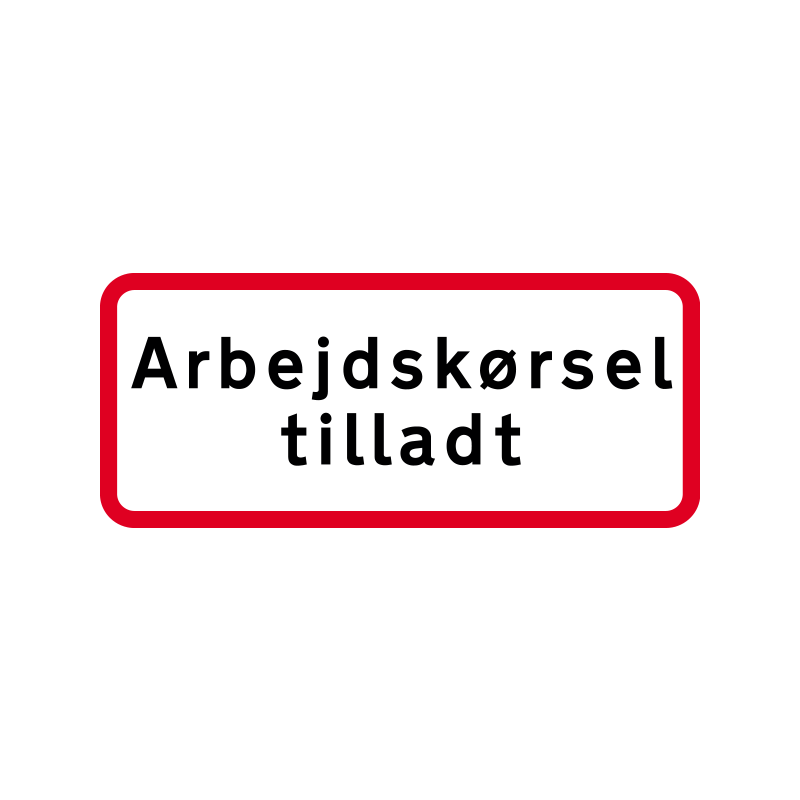 UC 20.8 - Arbejdskørsel tilladt