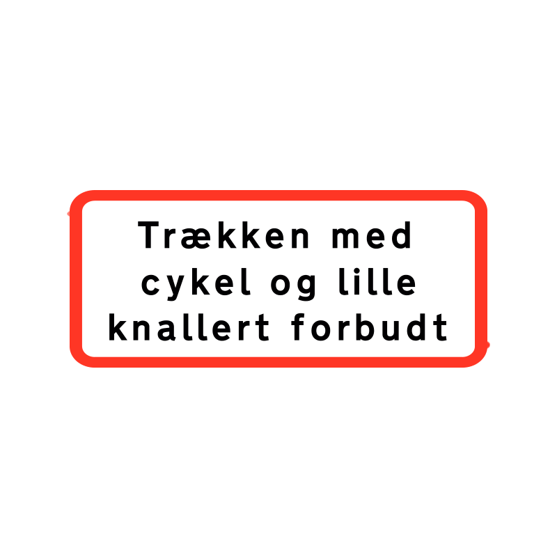 UC 25.1 - Trækken med cykel og lille knallert forbudt