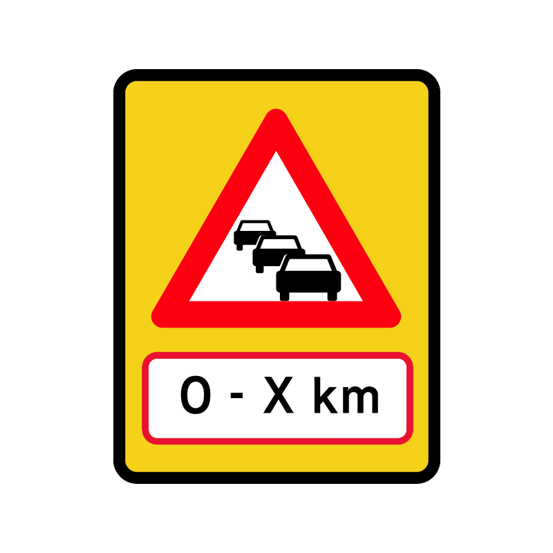 A20.1 - Kø i forbindelse med vejarbejde
