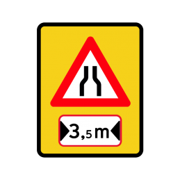 A43.1.1 - Indsnævret vej