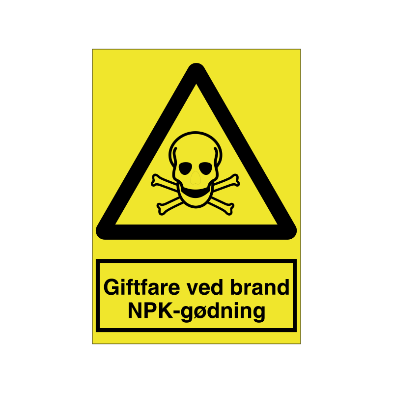 Giftfare ved brand NPK-gødning