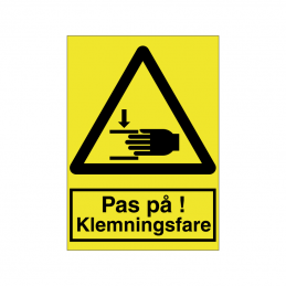 pas på / klemningsfare