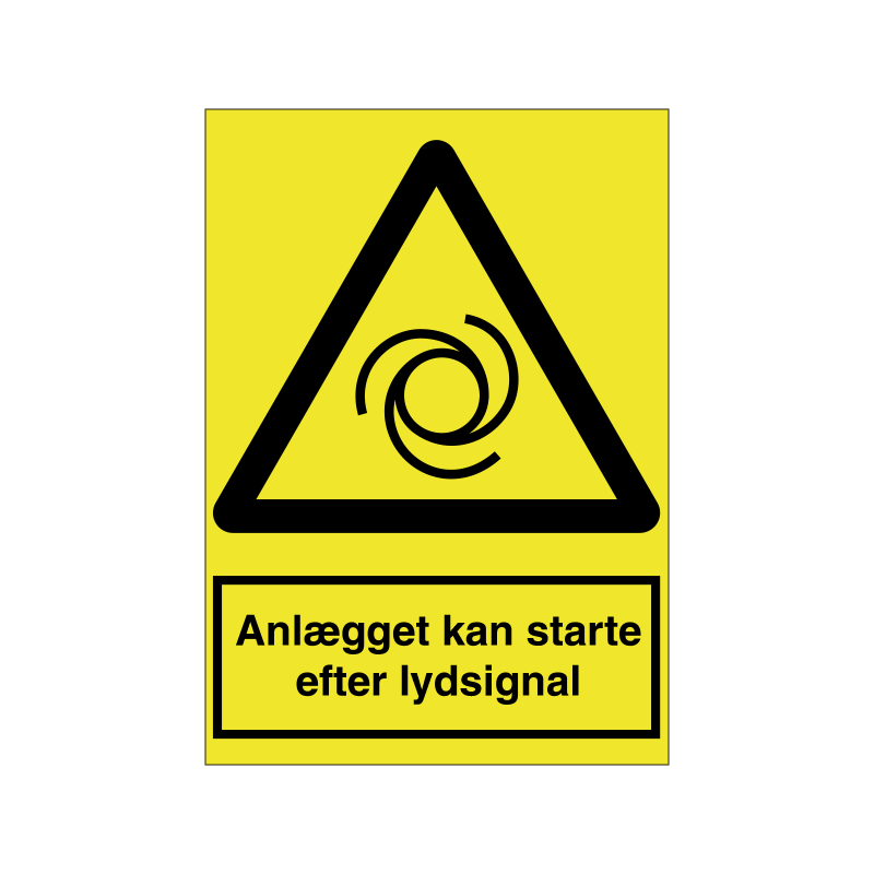 Anlægget kan starte efter lydsignal
