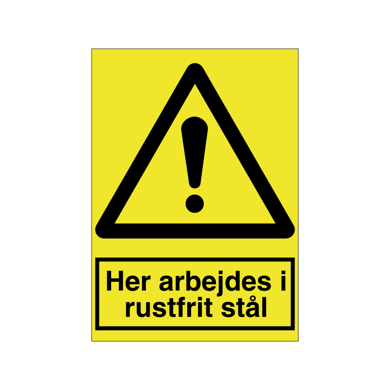 Her arbejdes i rustfrit stål