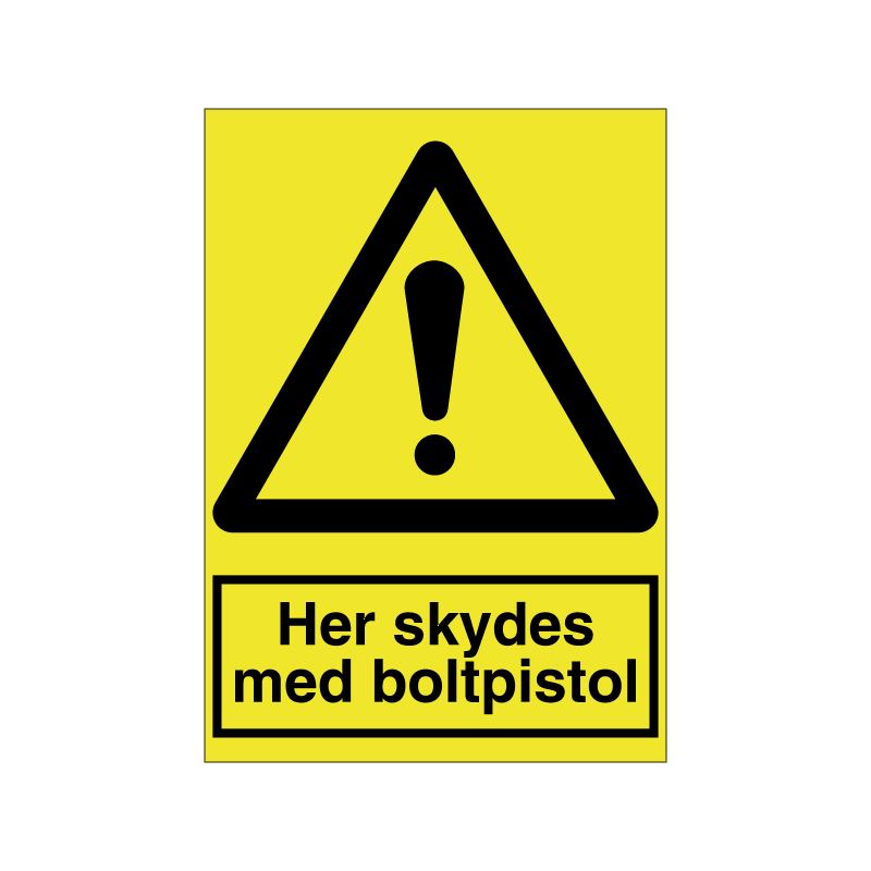Her skydes med boltpistol