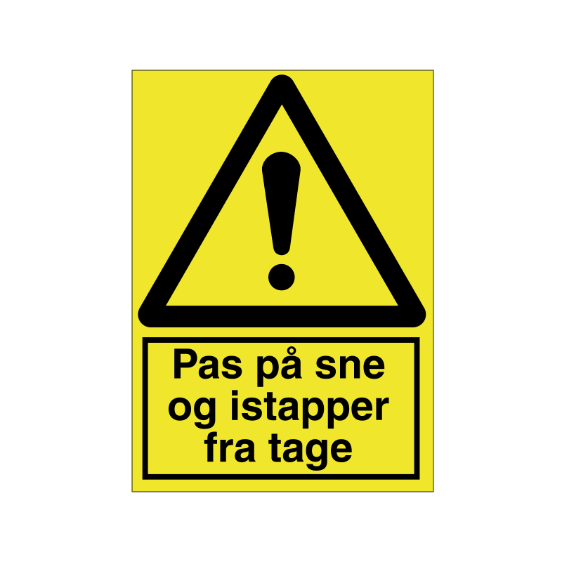 Pas på sne og istapper fra tage