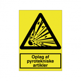 Oplag af pyrotekniske artikler