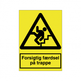 Forsigtig færdsel på trappe