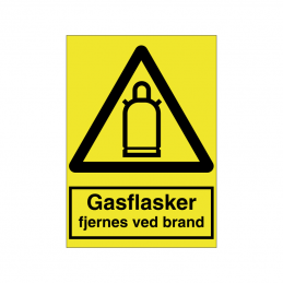 Gasflasker fjernes ved brand