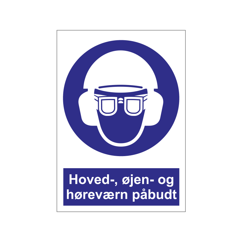 Hoved-, øjen- og høreværn påbudt