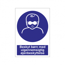 Beskyt børn med uigennemsigtig øjenbeskyttelse