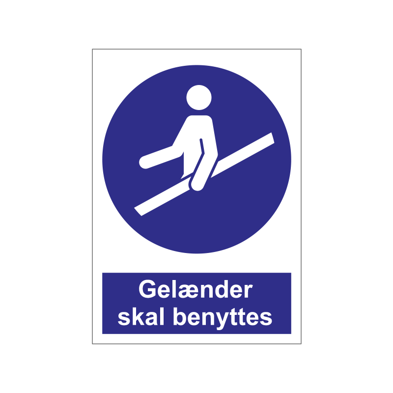 Gelænder skal benyttes