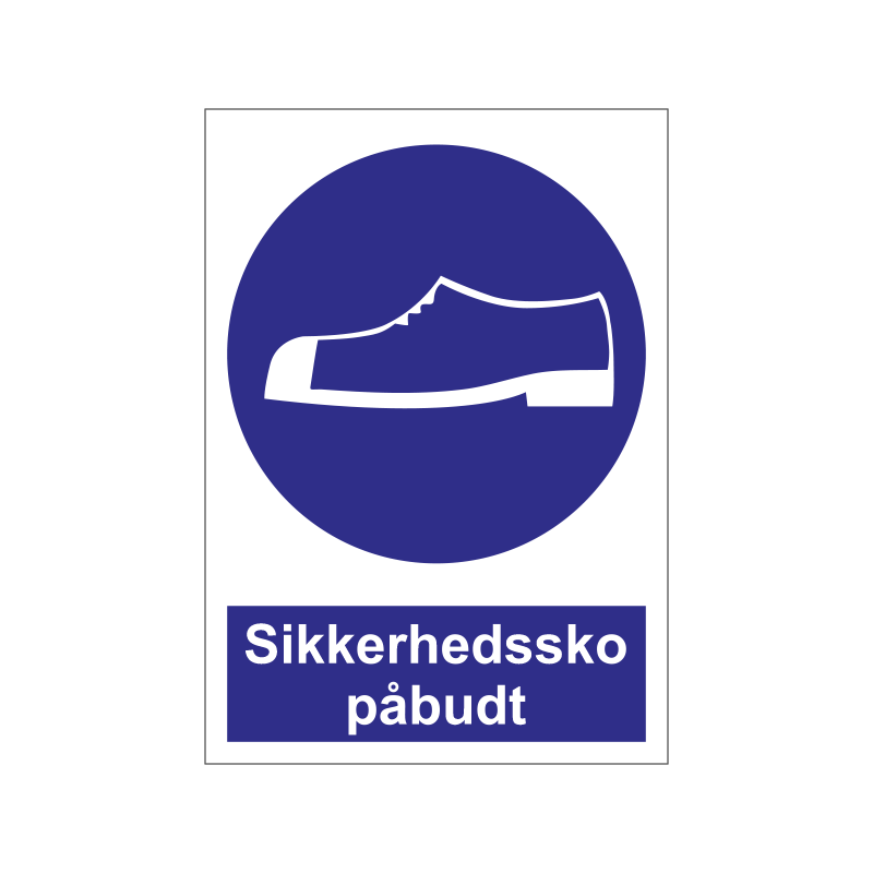 Sikkerhedssko påbudt