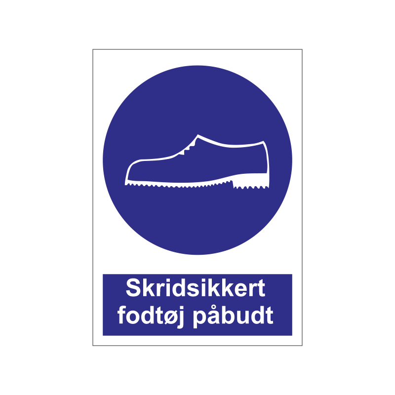 Skridsikkert fodtøj påbudt