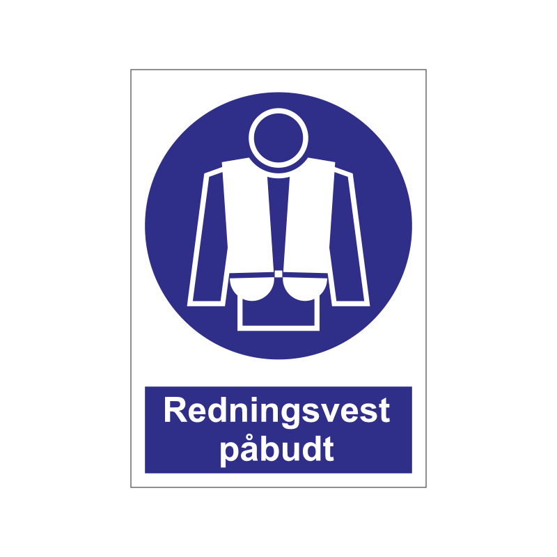 Redningsvest påbudt