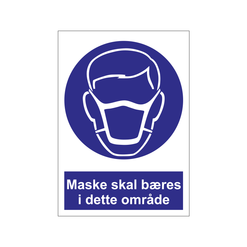 Maske skal bæres i dette område