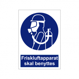 Friskluftapparat skal benyttes