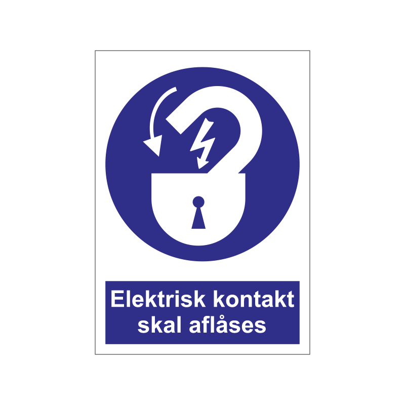 Elektrisk kontakt skal aflåses