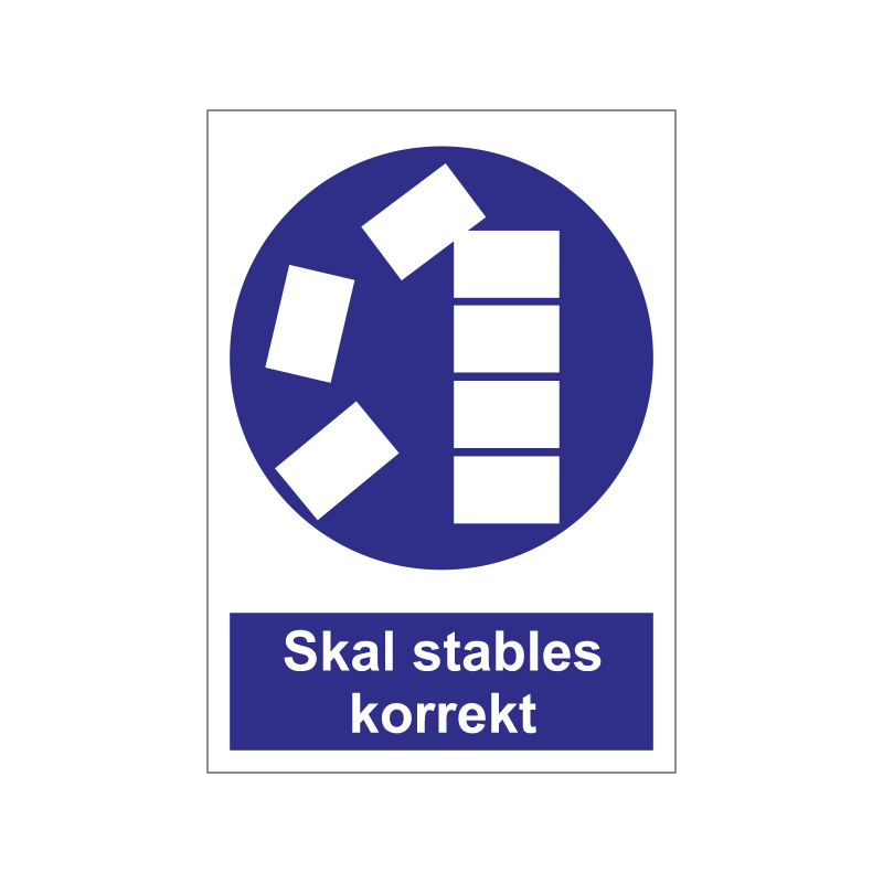 Skal stables korrekt
