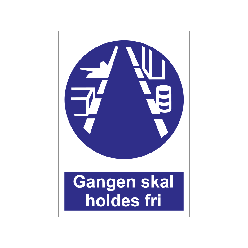 Gangen skal holdes fri
