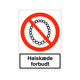 Halskæde forbudt
