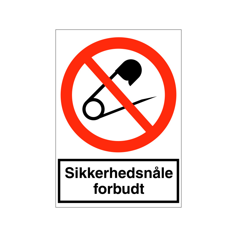 Sikkerhedsnåle forbudt