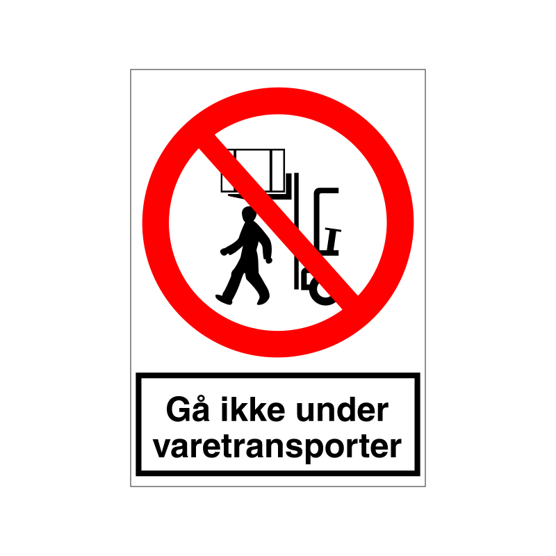 Gå ikke under varetransporter