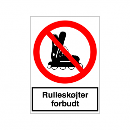 Rulleskøjter forbudt