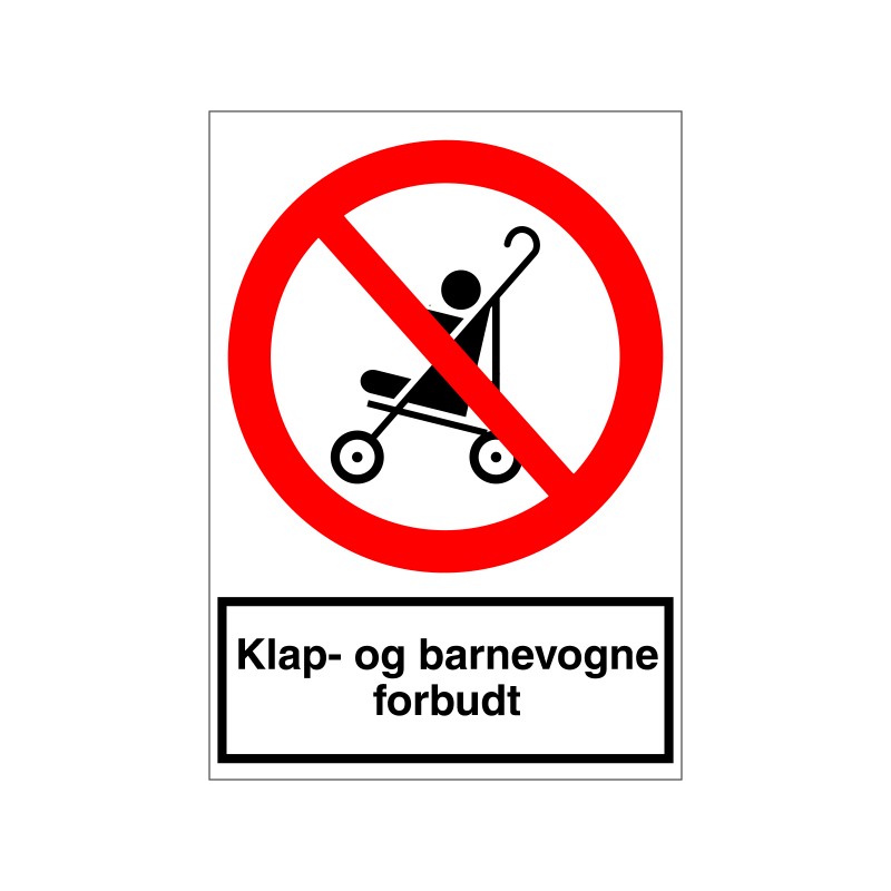 Klap- og barnevogne forbudt