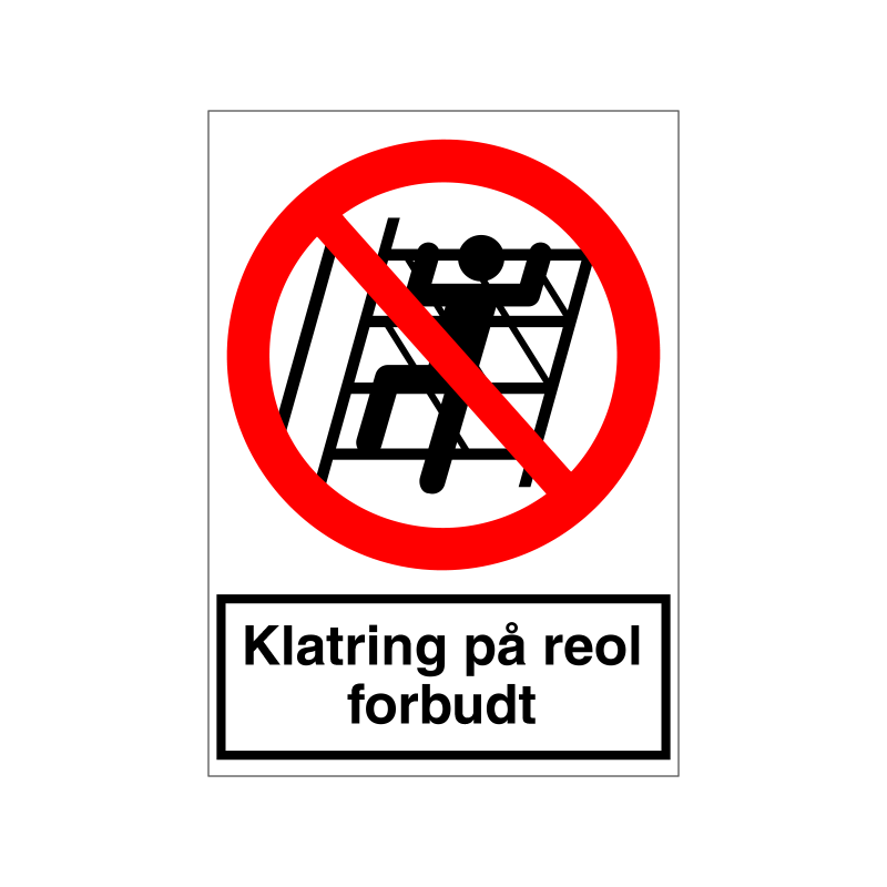 Klatring på reol forbudt