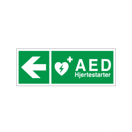 Hjertestarter / AED mod venstre
